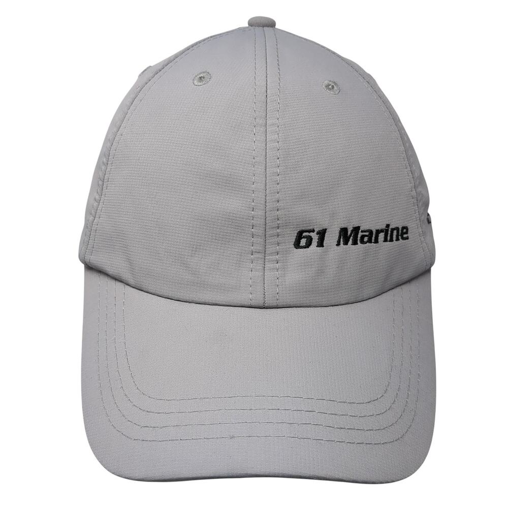 61 Marine Baseball Cap Gray One Size Adjustable Embroidered Paramount Apparel